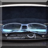H85. Blue eye glasses Zero G. Titanium - $65 